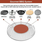 OFTY Grill Grate Replacement for Weber 22 Inch Charcoal Grill: 21.5'' Stainless Steel Grate for Weber 8835 Gourmet BBQ System Hinged Cooking Grill, Kettle, Performer - Grill Parts America