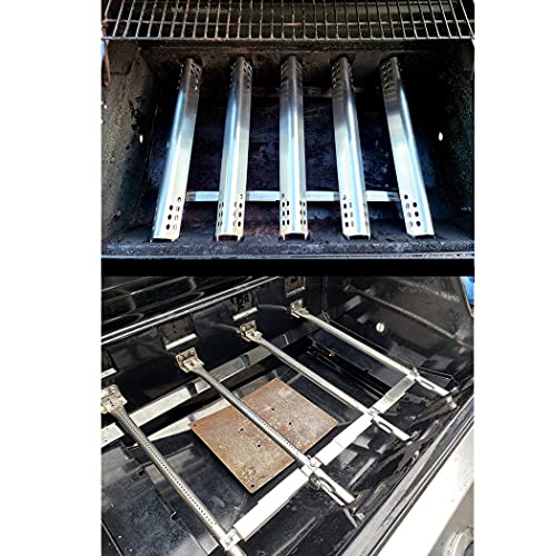 YIHAM KZ924 Grill Replacement Parts for Charbroil Performance 5 Burner 463347518 463347519 463275517 463243518 463243519, 6 Burner 463373019 463244819 Heat Shield+Burner Tube+Carry Over+Igniter Wire - Grill Parts America