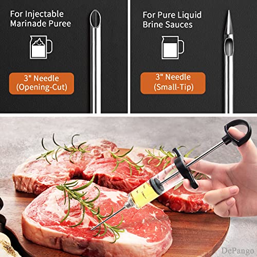 DePango Meat Injector, Anti-Break 1-oz Turkey Injector Syringe for ...
