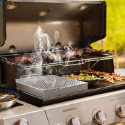 Onlyfire Stainless Steel Wood Chip Smoker Box, Rectangle BBQ Smoker Box With Removable Water Reservior for Charcoal or Gas Grills, 13.7 x 11.8 Inch - Grill Parts America
