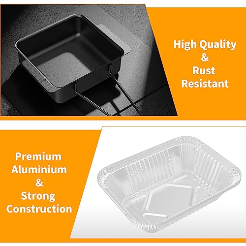 GARNETIN Nexgrill Grill Drip Pan & Grease Catcher Cup for 720-0830H,D/EH, 720-0882A, 720-0888/N Models - Holder Drip Tray with 15 Aluminum Foil Liners - Grill Parts America