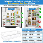[2 PACK] UPGRADED WPW10321304 Refrigerator Door Shelf Replacement Compatible with Whirlpool Fridge Door Shelf Bin Parts WRS325FDAM04 WRS322FDAW04 WRS325FDAM02 WSF26C3EXF01 W10321304 AP6019471 2179574 - Grill Parts America