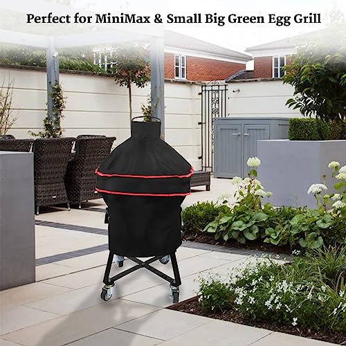 Grill Cover, 22 Inch BBQ Cover Fit Kamado Joe Junior Grill, Waterproof Outdoor Grill Covers for Minimax & Small Big Green Egg Accessories - Grill Parts America