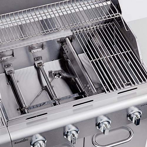 Grill Replacement Parts for Charbroil 463344015, 463343015, 463433016, 463240015, 463432215 Gas Grill, Stainless Steel Heat Plate Shields, Crossover Tubes Grill Burner for Charbroil 4 Burner Grill - Grill Parts America