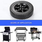 homfanseec G206-0025-W1 6 Inch Grill Wheels Replacement Parts with Cover for Charbroil Wheel Kit 463722403 463720115 463720114 463722715 Various Models BBQ Wheels 461611514 4156956(2pcs Black) - Grill Parts America