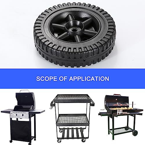 homfanseec G206-0025-W1 6 Inch Grill Wheels Replacement Parts with Cover for Charbroil Wheel Kit 463722403 463720115 463720114 463722715 Various Models BBQ Wheels 461611514 4156956(2pcs Black) - Grill Parts America