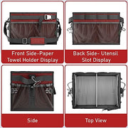 FANGSUN Grill Caddy, BBQ Caddy with Paper Towel Holder, Picnic Griddle Caddy for Outdoor Camping, Barbecue Accessories Storage Organizer for Utensil Grilling Tool, Must Haves for Camper Tailgating Rv - Grill Parts America