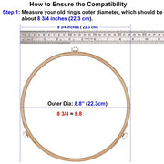 Jolaxy 8.8" Microwave Turntable Ring with 15 mm Rollers, 8 3/4" Microwave Oven Tray Support, Glass Plate Rotating Roller Ring, Ring Outer Dia. 8.8 inches (22.3 cm), Roller Height 19/32 inch (15 mm) - Grill Parts America