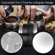 53mm Coffee Distributor & Tamper, MATOW Dual Head Coffee Leveler Fits for 54mm Breville Portafilter, Adjustable Depth- Professional Espresso Hand Tampers - Grill Parts America