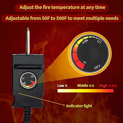 SUONA Grill Heating Element and Electric Smoker for Masterbuilt 1500 Watt Heating Element with Adjustable Thermostat Cord Controller Replacement Parts for Masterbuilt Smokers & Turkey Fryers - Grill Parts America