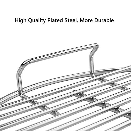 Hisencn 7432 Cooking Grid, 85042 Lower Grate, 63013 Charcoal Grates for Weber 18-inch Smokey Mountain Cooker, Charcoal Smoker Grill 80634, 3 Pack - Grill Parts America