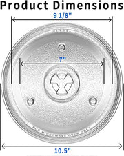 10.5” Microwave Turntable Tray for Hamilton Beach, Sunbeam, Emerson P23, GE General Electric 10-1/2 inch Microware Glass Plate Replacement for Panasonic, Chefmate, Avant etc Microwave Oven Plate - Grill Parts America
