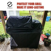Z Grills Pellet Grill Cover 43 Inch | Official Genuine | Upgraded 600D Polyester Fabric, Heavy Duty, Waterproof, Weather Resistant Full Length Grill Cover for 7052B Pellet Smoker - Grill Parts America