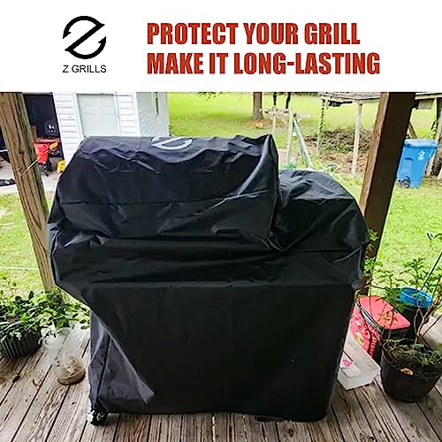 Z Grills Pellet Grill Cover 43 Inch | Official Genuine | Upgraded 600D Polyester Fabric, Heavy Duty, Waterproof, Weather Resistant Full Length Grill Cover for 7052B Pellet Smoker - Grill Parts America
