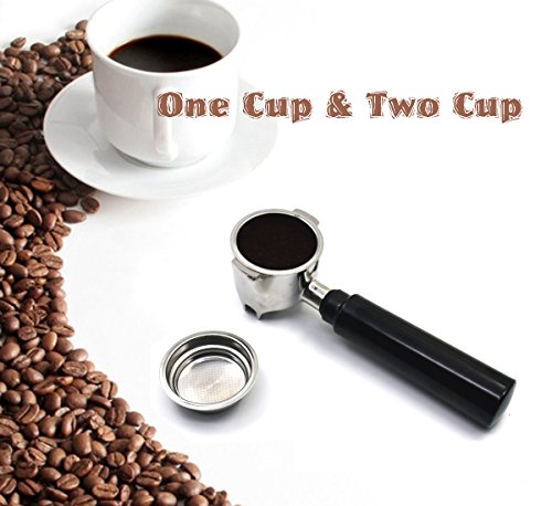 50mm Dual Wall Filter Basket Filter One Cup and BES820XL/205 Two Cup for Breville ESP8XL 800ESXL BES820XL ESP6SXL BES250XL and Cuisinart Espresso Maker EM-100 (2 Pack) - Grill Parts America