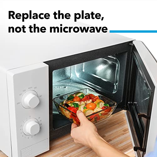 9.6" / 24.5cm Microwave Glass Plate - Fits Virtually All Small Microwaves - Microwave Glass Turntable Plate Replacement - for Small Microwaves - Grill Parts America