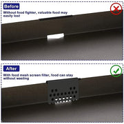 Griddle Grease Gate, Stainless Steel Rear Food Filter Mesh Screen Blocks, Grill Grease Trap Blocker with Screws for Blackstone Flat Top Griddle and Other Grills - Grill Parts America