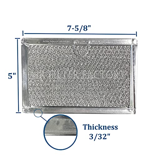 2-Pack Air Filter Factory Replacement For GE WB06X10608 Microwave Oven 12-Layer Aluminum Grease Filter - Grill Parts America