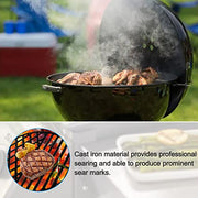 Adviace 21.5 Inch 8835 Cast Iron Grill Cooking Grates Replacement for 22.5" Weber Master-Touch, 22.5" Charcoal Smoker, Weber 22 Inch Kettle, Premium 22 Inch Charcoal Grill, 22" Weber Performer Premium - Grill Parts America