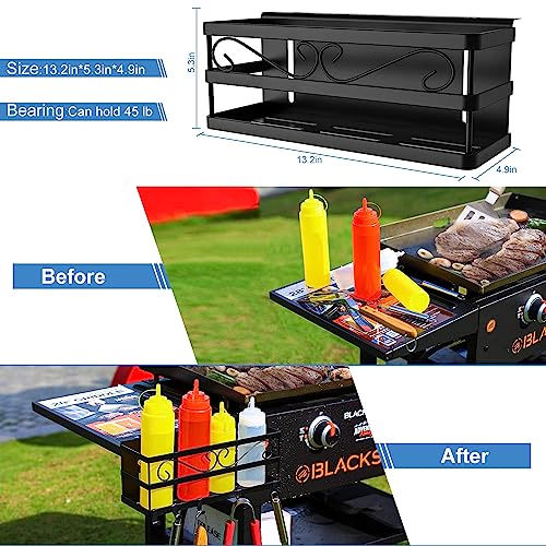 Grill Caddy | GDNEASE Blackstone Grilling Accessories | Removable BBQ Caddy for 28"/36" Blackstone Spatula Tool Holder | Blackstone Caddy for Griddle | Griddle Caddy Tool-Free & Easy to Install - Grill Parts America