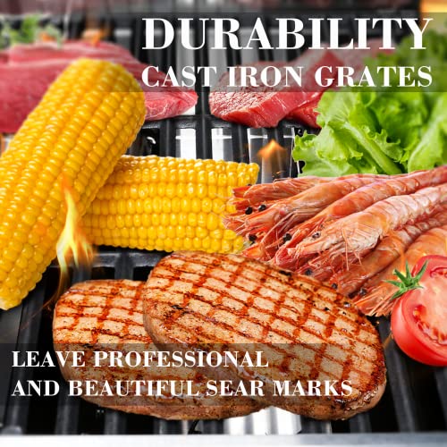 Hisencn 18.75'' Cooking Grates for Members Mark G54502-1 4 Burner Gas Grill, Cast Iron Grates for Charbroil 463211514, 463211513, 463211512, 463211511, 463211711, 463210511 - Grill Parts America