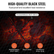 VEVOR X-Marks Fire Pit Grill Grate, Rectangle Cooking Grate, Heavy Duty Steel Campfire BBQ Grill Grid with Handle & Support X Wire, Portable Camping Cookware for Outside Party Gathering, 32 Inch Black - Grill Parts America