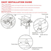 SafBbcue Igniter Kit 7509 for Weber Spirit Genesis (pre-2002) Grills,Platinum I and II Genesis 1000 to 5500 Genesis Silver and Gold (pre-2002) Grills,Replace Weber #7509 Igniter Part - Grill Parts America