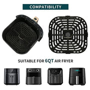 2 Pack Air Fryer Grill Pans Replacement Parts for Instants Vortex Plus 6QT Air Fryers, Air Fryer Accessories Air Fryer Tray with Rubber Bumpers for 6QT Air Fryer, Dishwasher Safe - Grill Parts America