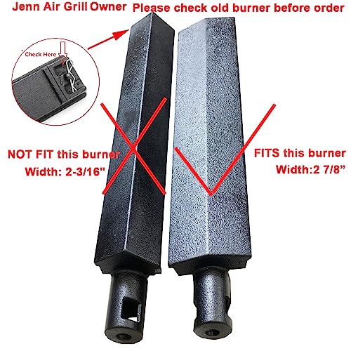 GRILLJOB 4 Pack 15 13/16“ Heavy Duty Cast Stainless Steel 304 BBQ Grill Burners for Cal Flame, Grill Replacement Parts for NEXGRILL, Jenn AIR Aussie Blaze Bull Beefeater Thermos Turbo