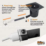 Black Fire Burn Pot and Hot Rod Rapid Igniter Kit 20751 Replacement For Most of Traeger/Z Gills/Pit Boss AC Wood Pellet Grill and Smoker - Grill Parts America