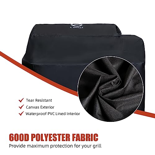 Z Grills Pellet Grill Cover 43 Inch | Official Genuine | Upgraded 600D Polyester Fabric, Heavy Duty, Waterproof, Weather Resistant Full Length Grill Cover for 7052B Pellet Smoker - Grill Parts America