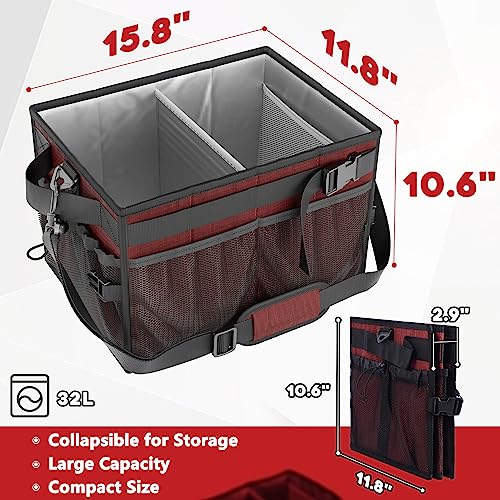 FANGSUN Grill Caddy, BBQ Caddy with Paper Towel Holder, Picnic Griddle Caddy for Outdoor Camping, Barbecue Accessories Storage Organizer for Utensil Grilling Tool, Must Haves for Camper Tailgating Rv - Grill Parts America