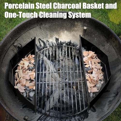 Charcoal Basket Briquet Holders/Ash Catcher and One-Touch Cleaning System Accessories for 22-1/2" Weber Kettle Grill 7403,7444 Replacement Parts for Weber Charcoal, Master Touch Series Grills - Grill Parts America