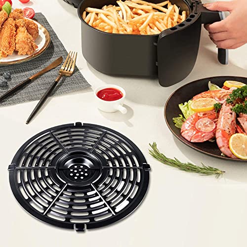 CyHiThai 5QT Round Air Fryer Replacement Parts Grill Pan for PowerXL/Gowise/Dash Air Fryers, Premium Double Layer Non-stick coating Air Fryer Grill Plate, Crisper Tray, Grate, Rack, Dishwasher Safe - Grill Parts America