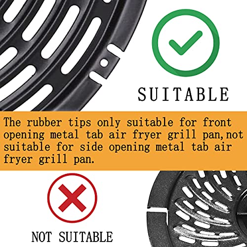 Air Fryer Rubber Tips,8 Pcs Air Fryer Replacement Rubber Bumpers,Air Fryer Silicon Rubbers Fit 2QT,3.7QT,5QT Air Fryer Crisper Plate, Air Fryer Replacement Parts for Air Fryer Grill Pan Black - Grill Parts America