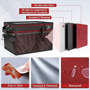 FANGSUN Grill Caddy, BBQ Caddy with Paper Towel Holder, Picnic Griddle Caddy for Outdoor Camping, Barbecue Accessories Storage Organizer for Utensil Grilling Tool, Must Haves for Camper Tailgating Rv - Grill Parts America