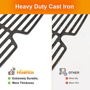 Hisencn Grill Cooking Grates for Nexgrill 820-0072 Fortress 2-Burner Table Top Portable Propane Gas Grill, Cast Iron Grill Grid Replacement Parts Outdoor BBQ Repair Kit (2 Pack) - Grill Parts America
