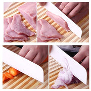 JJMG Ceramic Meat Cleaver Knife Sharp Durable Twice Thicker than Leading Brands non-slip grip Handle Zirconium Blade Cut Slice Dice Steak Pork Chicken Cheese Rust Wear Resistance (Orange) - Kitchen Parts America