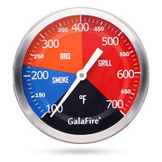 GALAFIRE 3 3/16 Inch BBQ Temperature Gauge for Smoker Wood Charcoal Pit, Large Face Grill Analog Thermometer - Grill Parts America
