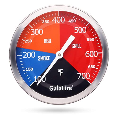 GALAFIRE 3 3/16 Inch BBQ Temperature Gauge for Smoker Wood Charcoal Pit, Large Face Grill Analog Thermometer - Grill Parts America