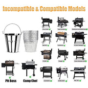 Hisencn Drip Grease Bucket and 15-Pack Foil Liners Replaces for Traeger, Pit Boss, Oklahoma Joe's Pellet Grill Smokers, Black - Grill Parts America