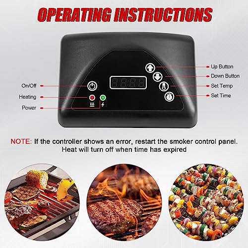 TEMSONE Digital Electric Smoker Control Panel Kit Compatible with Masterbuilt Electric Smokers 20071217 20071317 20071417 20071517 Replace# 9907160014 - Grill Parts America