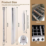 Grill Replacement Parts for Charbroil 463344015, 463343015, 463433016, 463240015, 463432215 Gas Grill, Stainless Steel Heat Plate Shields, Crossover Tubes Grill Burner for Charbroil 4 Burner Grill - Grill Parts America