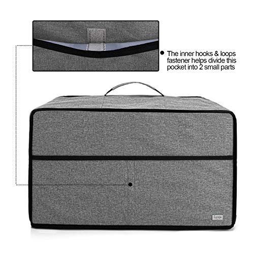 Luxja Dust Cover for Microwave Oven (Fits for Most 0.7 Cu.Ft Microwaves), Microwave Oven Cloth Cover with Front Pocket, Gray - Kitchen Parts America
