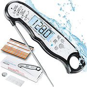 Digital Meat Thermometer, Waterproof Instant Read Food Thermometer for Cooking and Grilling, Kitchen Gadgets, Accessories with Backlight & Calibration for Candy, BBQ Grill, Liquids, Beef, Turkey… - Grill Parts America