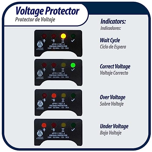 Appli Parts Voltage Surge Protector For Refrigerators with Electronic Boards 120 V 50-60 Hz 12 A 303 joules regulator with time delay works with all electronic appliance brands APVP-11EE1-4 - Grill Parts America