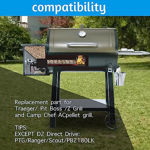 Suppmen Grill Draft Inducer Fan Kit/Induction Kit Replacement Parts for Pellet Grills and Smokers, Comes with 1pc Cable Zip Ties and one Fuses - Grill Parts America