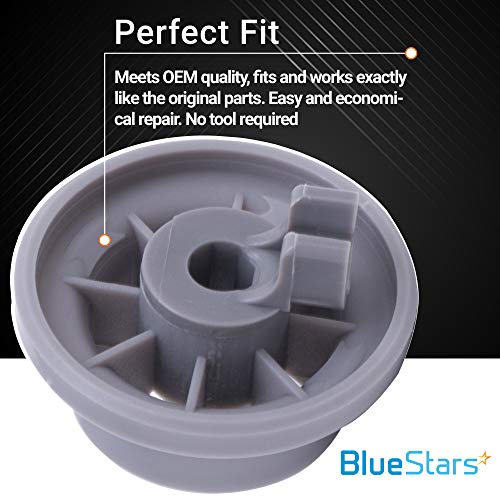 Ultra Durable 165314 Dishwasher Lower Rack Wheel Bosch Dishwasher Parts by BlueStars - Exact Fit for Bosch & Kenmore Dishwashers - Replaces 420198 423232 AP2802428 PS8697067 - PACK OF 4 - Grill Parts America
