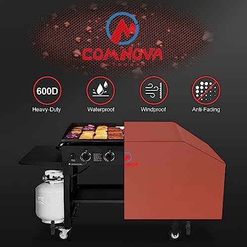 Comnova Griddle Cover for Blackstone Griddle 36 Inch - 600D Flat Top Grill Cover for Blackstone 4 Burner Griddle Heavy Duty & Waterproof, Outdoor 36" Griddle Cover for Blackstone 1554, 1825 and More - Grill Parts America