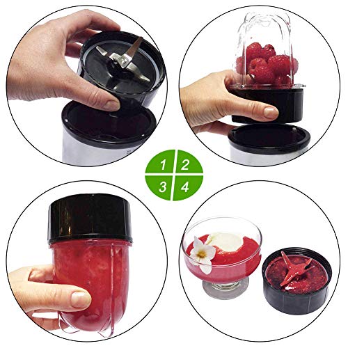QT 2X Cross Blades compatible with Magic Bullet 250W MB1001 Series With Gaskets Replacement Blender Part - Kitchen Parts America